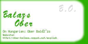 balazs ober business card